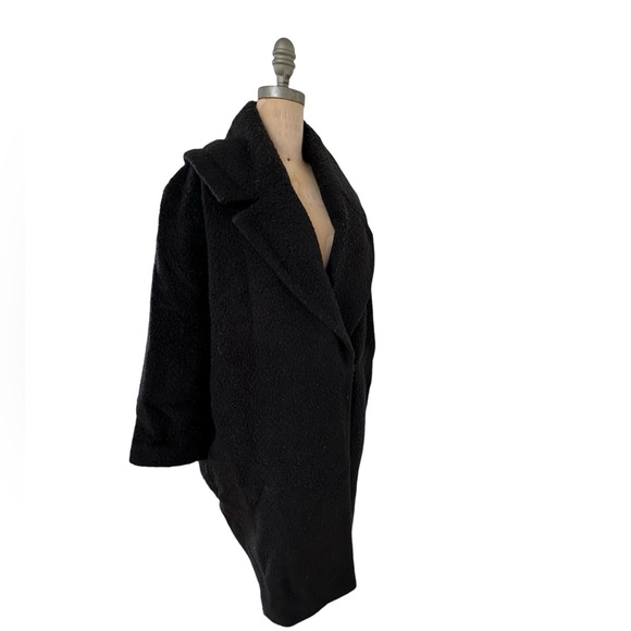 LINE The Label black wool blend oversized coat - Picture 7 of 11